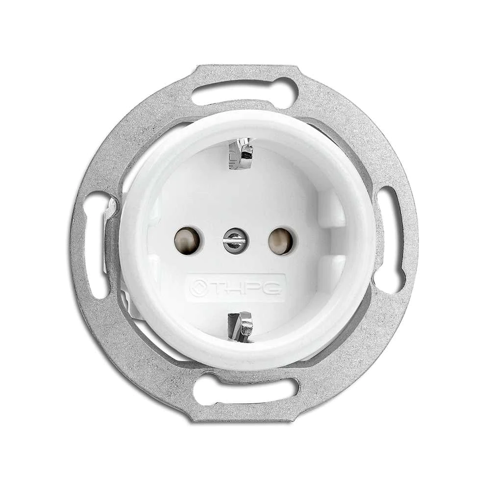 THPG SCHUKO PRISE AVEC OBTURATEURS DUROPLAST BLANC