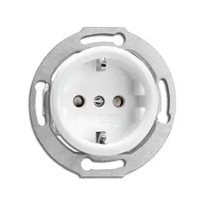 THPG SCHUKO PRISE AVEC OBTURATEURS DUROPLAST BLANC