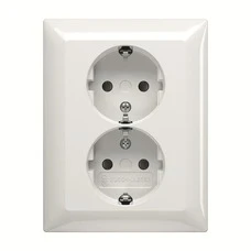 BASIC55 2-GANG SOCKET OUTLET WITH COVER PLATE