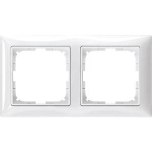 BASIC55 2-GANG COVER FRAME WHITE