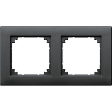 MERTEN M-PLAN ANTHRACITE 2-GANG FRAME