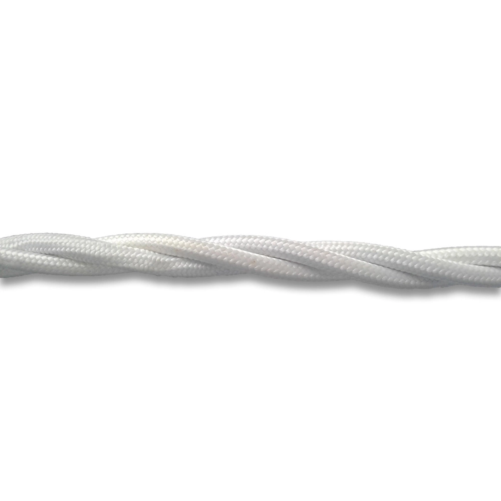 FND 3X2.5MM² 3M CÂBLE TEXTILE TORSADÉ BLANC