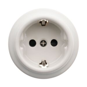 FND SAILLIE SCHUKO PRISE AVEC OBTURATEURS PORCELAINE BLANCHE