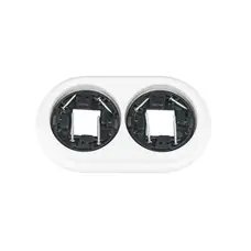 FND SAILLIE PLAQUE 2-POSTES PORCELAINE BLANCHE