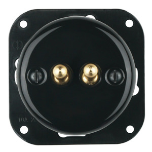 FND INTERRUPTEUR DOUBLE VA-ET-VIENT PORCELAINE NOIRE TYPE 2