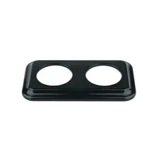 FND PLAQUE CARRÉE 2-POSTES PORCELAINE NOIRE