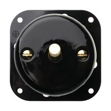 FND BOUTON POUSSOIR UNIPOLAIRE PORCELAINE NOIRE TYPE 3