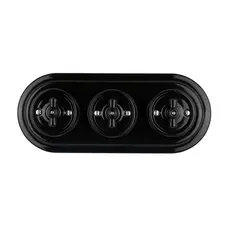 FND BOUTON POUSSOIR UNIPOLAIRE ROTATIF PORCELAINE NOIRE