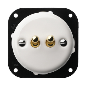 FND INTERRUPTEUR DOUBLE VA-ET-VIENT PORCELAINE BLANCHE TYPE 2
