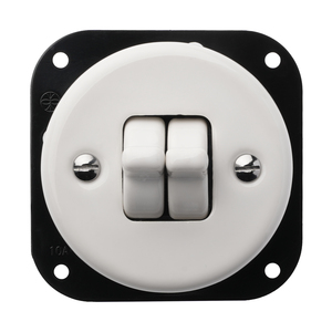 FND INTERRUPTEUR DOUBLE VA-ET-VIENT PORCELAINE BLANCHE TYPE 4