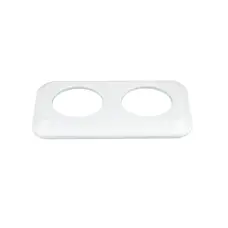 FND PLAQUE CARRÉE 2-POSTES PORCELAINE BLANCHE