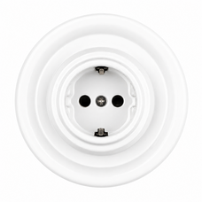 FND SCHUKO PRISE AVEC OBTURATEURS PORCELAINE BLANCHE
