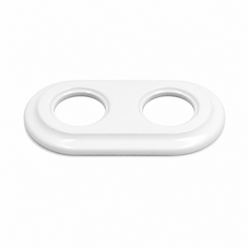 FND PLAQUE 2-POSTES PORCELAINE BLANCHE