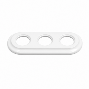 FND PLAQUE 3-POSTES PORCELAINE BLANCHE