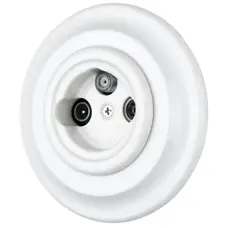 FND TV/R/SAT PRISE TERMINAL PORCELAINE BLANCHE