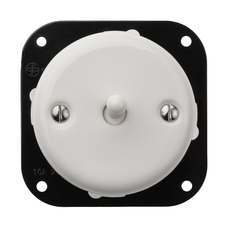 FND BOUTON POUSSOIR UNIPOLAIRE PORCELAINE BLANCHE TYPE 1