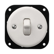 FND BOUTON POUSSOIR UNIPOLAIRE PORCELAINE BLANCHE TYPE 4