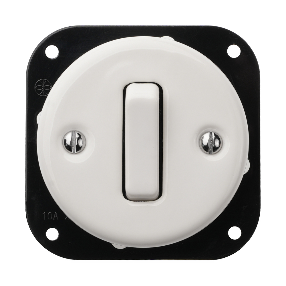 FND INTERRUPTEUR VA-ET-VIENT PORCELAINE BLANCHE