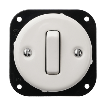 FND INTERRUPTEUR VA-ET-VIENT PORCELAINE BLANCHE