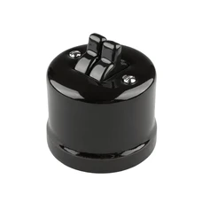 FND SAILLIE BOUTON POUSSOIR DOUBLE PORCELAINE NOIRE TYPE 4