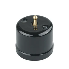 FND SAILLIE BOUTON POUSSOIR UNIPOLAIRE PORCELAINE NOIRE TYPE 2