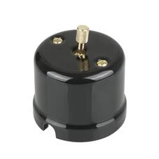FND SAILLIE BOUTON POUSSOIR UNIPOLAIRE PORCELAINE NOIRE TYPE 3