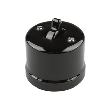 FND SAILLIE BOUTON POUSSOIR UNIPOLAIRE PORCELAINE NOIRE TYPE 4