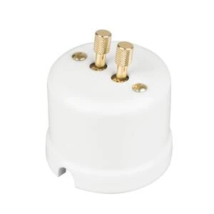 FND SAILLIE INTERRUPTEUR DOUBLE VA-ET-VIENT PORCELAINE BLANCHE TYPE 3