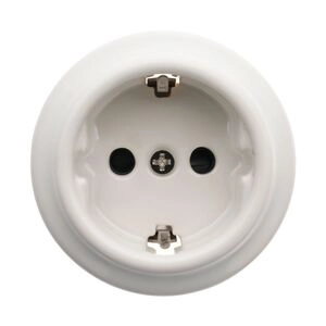 FND SAILLIE SCHUKO PRISE AVEC OBTURATEURS PORCELAINE BLANCHE