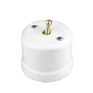FND SAILLIE INTERRUPTEUR VA-ET-VIENT PORCELAINE BLANCHE TYPE 2