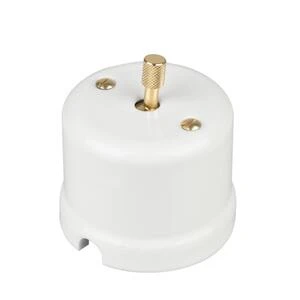 FND SAILLIE INTERRUPTEUR VA-ET-VIENT PORCELAINE BLANCHE TYPE 3