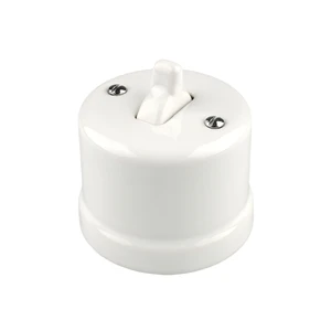 FND SAILLIE INTERRUPTEUR VA-ET-VIENT PORCELAINE BLANCHE TYPE 4