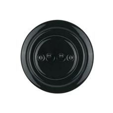 FND INTERRUPTEUR DOUBLE VA-ET-VIENT PORCELAINE NOIRE TYPE 1