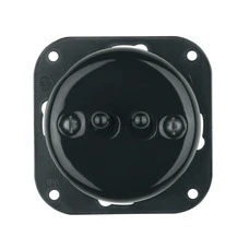 FND BOUTON POUSSOIR DOUBLE PORCELAINE NOIRE TYPE 1