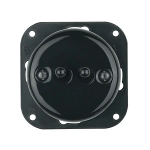 FND INTERRUPTEUR DOUBLE VA-ET-VIENT PORCELAINE NOIRE TYPE 1
