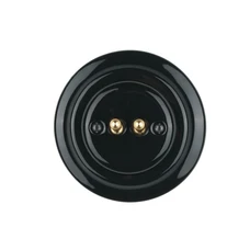 FND BOUTON POUSSOIR DOUBLE PORCELAINE NOIRE TYPE 2