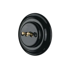 FND BOUTON POUSSOIR DOUBLE PORCELAINE NOIRE TYPE 2