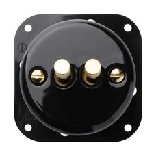 FND BOUTON POUSSOIR DOUBLE PORCELAINE NOIRE TYPE 3