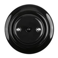 FND BOUTON POUSSOIR UNIPOLAIRE PORCELAINE NOIRE TYPE 1