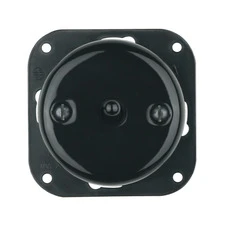 FND BOUTON POUSSOIR UNIPOLAIRE PORCELAINE NOIRE TYPE 1