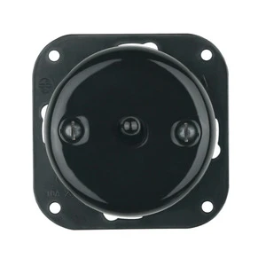 FND INTERRUPTEUR VA-ET-VIENT PORCELAINE NOIRE TYPE 1