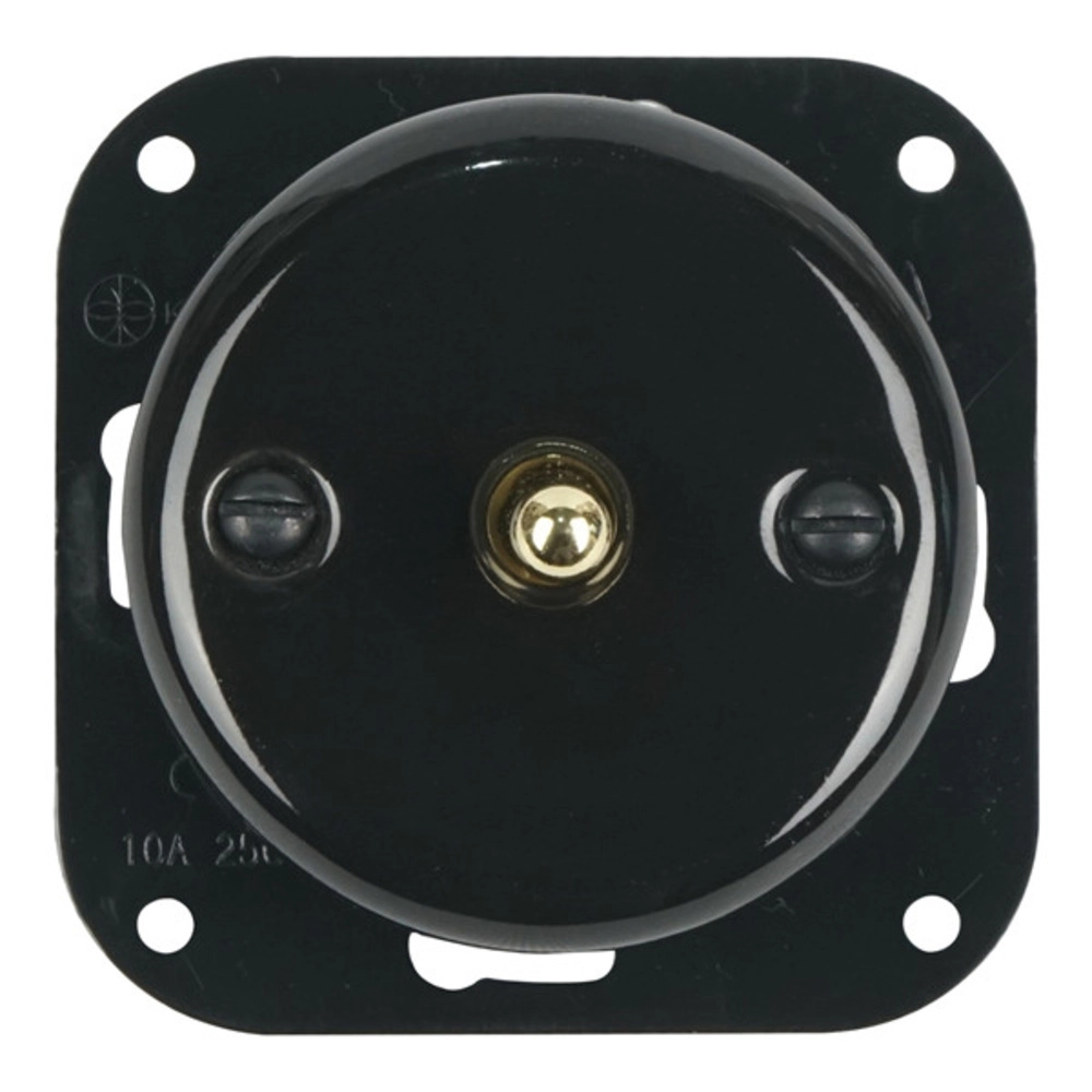 FND INTERRUPTEUR VA-ET-VIENT PORCELAINE NOIRE TYPE 2