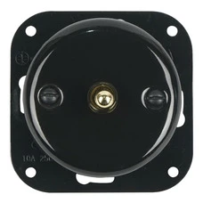 FND BOUTON POUSSOIR UNIPOLAIRE PORCELAINE NOIRE TYPE 2