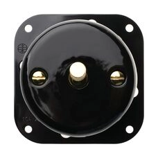 FND BOUTON POUSSOIR UNIPOLAIRE PORCELAINE NOIRE TYPE 3