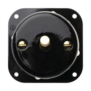 FND INTERRUPTEUR VA-ET-VIENT PORCELAINE NOIRE TYPE 3
