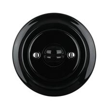 FND BOUTON POUSSOIR UNIPOLAIRE PORCELAINE NOIRE TYPE 5