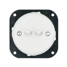 FND INTERRUPTEUR DOUBLE VA-ET-VIENT PORCELAINE BLANCHE TYPE 1