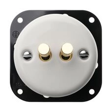 FND INTERRUPTEUR DOUBLE VA-ET-VIENT PORCELAINE BLANCHE TYPE 3