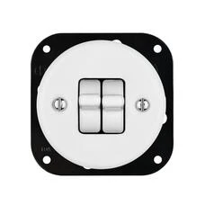 FND INTERRUPTEUR DOUBLE VA-ET-VIENT PORCELAINE BLANCHE TYPE 4