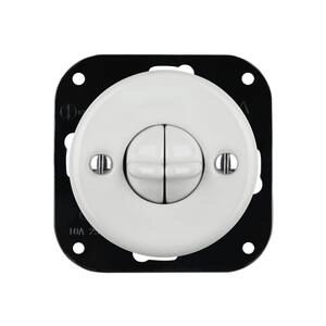 FND INTERRUPTEUR DOUBLE VA-ET-VIENT PORCELAINE BLANCHE TYPE 5